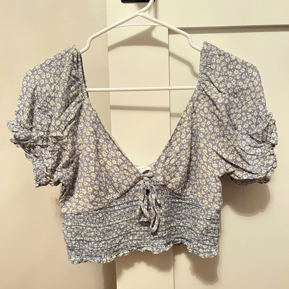 Blue and White Top; Bought at Cattivo; Small